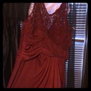 Burgundy bridesmaid dress